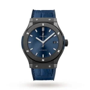 Hublot Classic Fusion Men Automatic Blue Rubber and Alligator Watch 511.CM.7170.LR