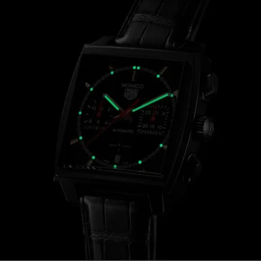TAG Heuer Monaco Men Automatic Black Alligator Watch CBL2180.FC6497 - Image 5