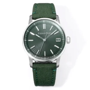 watch Audemars Piguet CODE 11.59 Green Dial Stainless Steel Watch with Fabric Strap