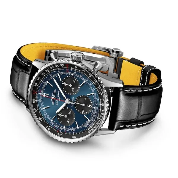 Breitling Navitimer Men Automatic Blue Alligator Watch AB0139241C1P1 - Image 3