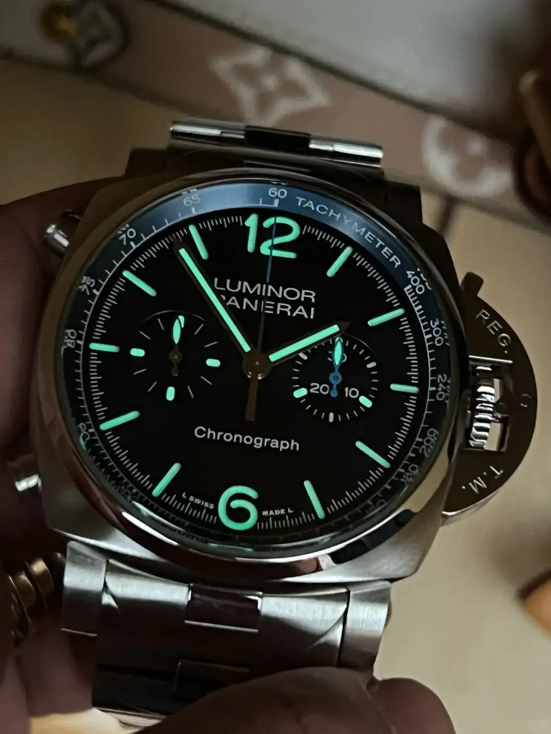 Panerai Luminor Men Automatic Blue Rubber Watch PAM01110 - Image 5