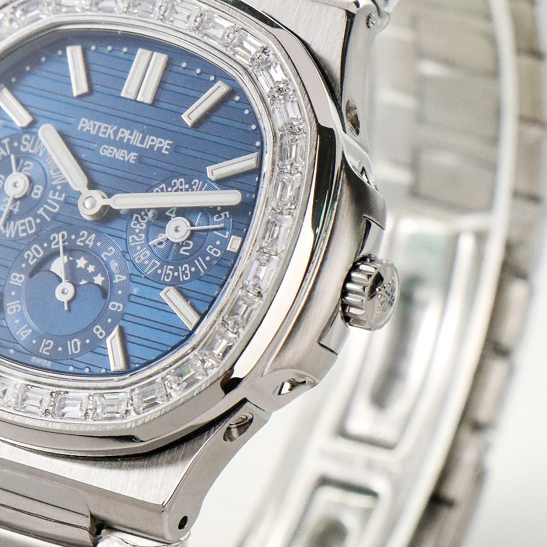 Patek Philippe Blue Nautilus Perpetual Watch - Image 7