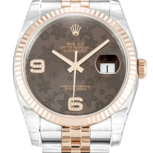 Rolex Datejust 36mm Chocolate Floral Dial 116231