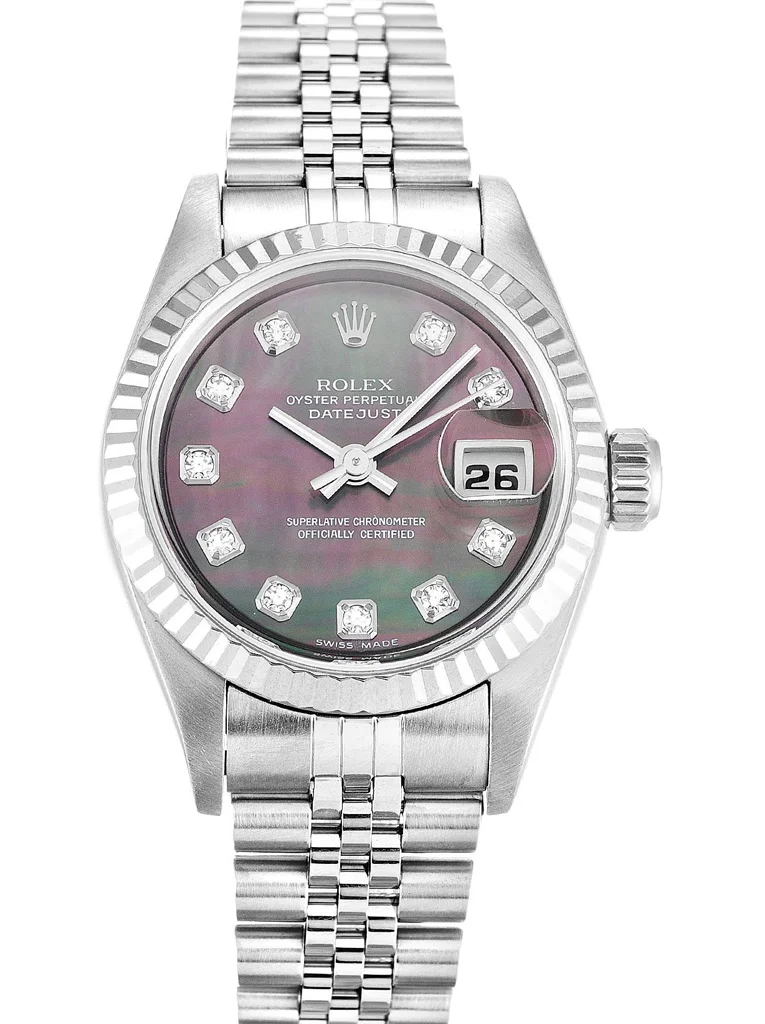 Rolex Lady-Datejust 26mm Mother of Pearl Black Dial 79174
