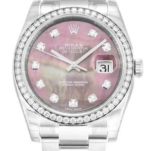Rolex Datejust 36mm Mother of Pearl   Black Dial 116244