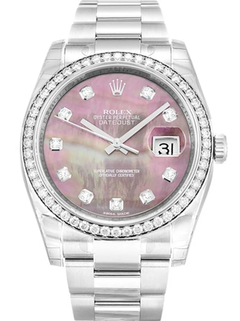 Rolex Datejust 36mm Mother of Pearl Black Dial 116244
