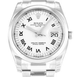 Rolex Oyster Perpetual Date 34mm White Dial 115200