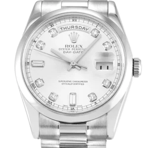 Rolex Day-Date 36mm Silver Dial 118209