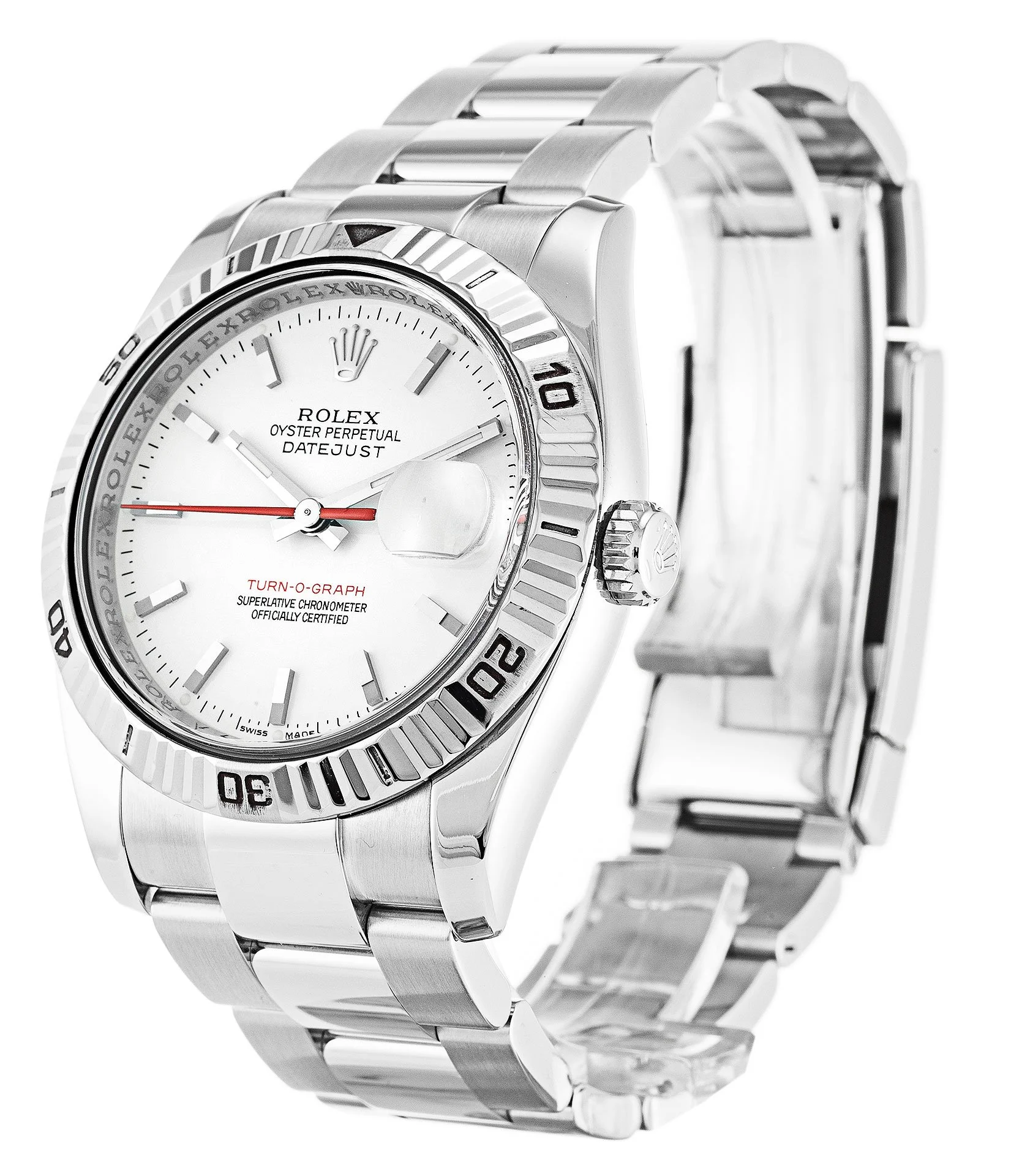 Rolex Datejust Turn-O-Graph 36mm White Dial 116264 - Image 2