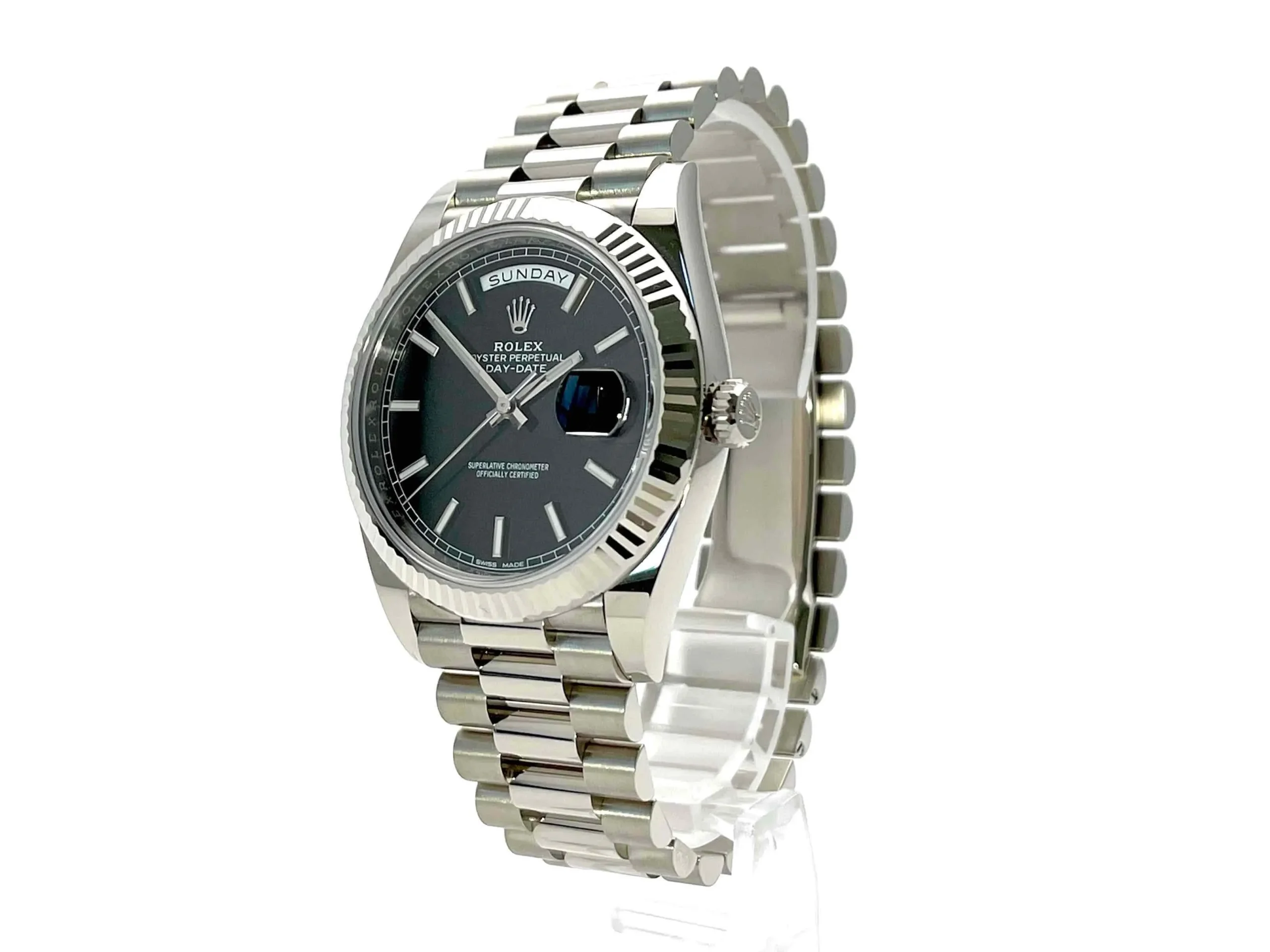 Superclone Rolex Day-Date 40mm Black Dial 228239 - Image 7