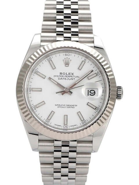 Rolex Datejust 41mm White Dial 126334 Jubilee Flutted