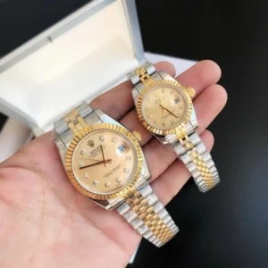 Couple Watches Rolex Datejust 36/28mm RG/SS Jub Gold/Dial