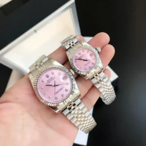 Couple Watches Rolex Datejust 36/28mm SS/SS Jub Pink/Dial