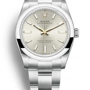 Rolex Oyster Perpetual Lady 34mm Silver Dial 124200
