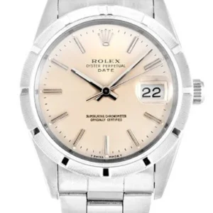 Rolex Oyster Perpetual Date 34mm Silver Dial 15210