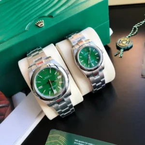 Couple Watches Rolex Oyster Perpetual 31/41mm SS/SS Green/Stk