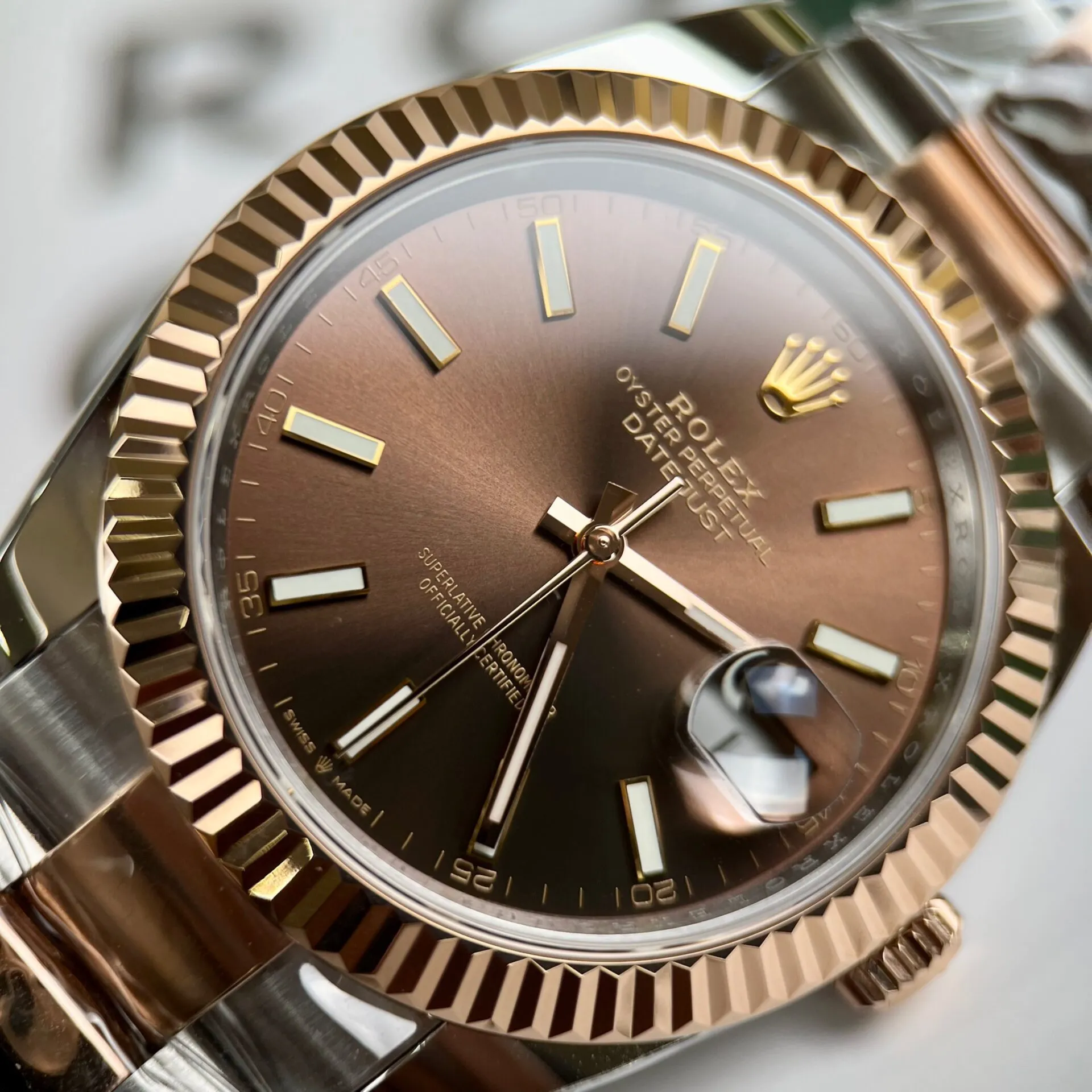 Superclone Rolex Datejust 41 mm Chocolate Dial 126331 Oyster - Image 9