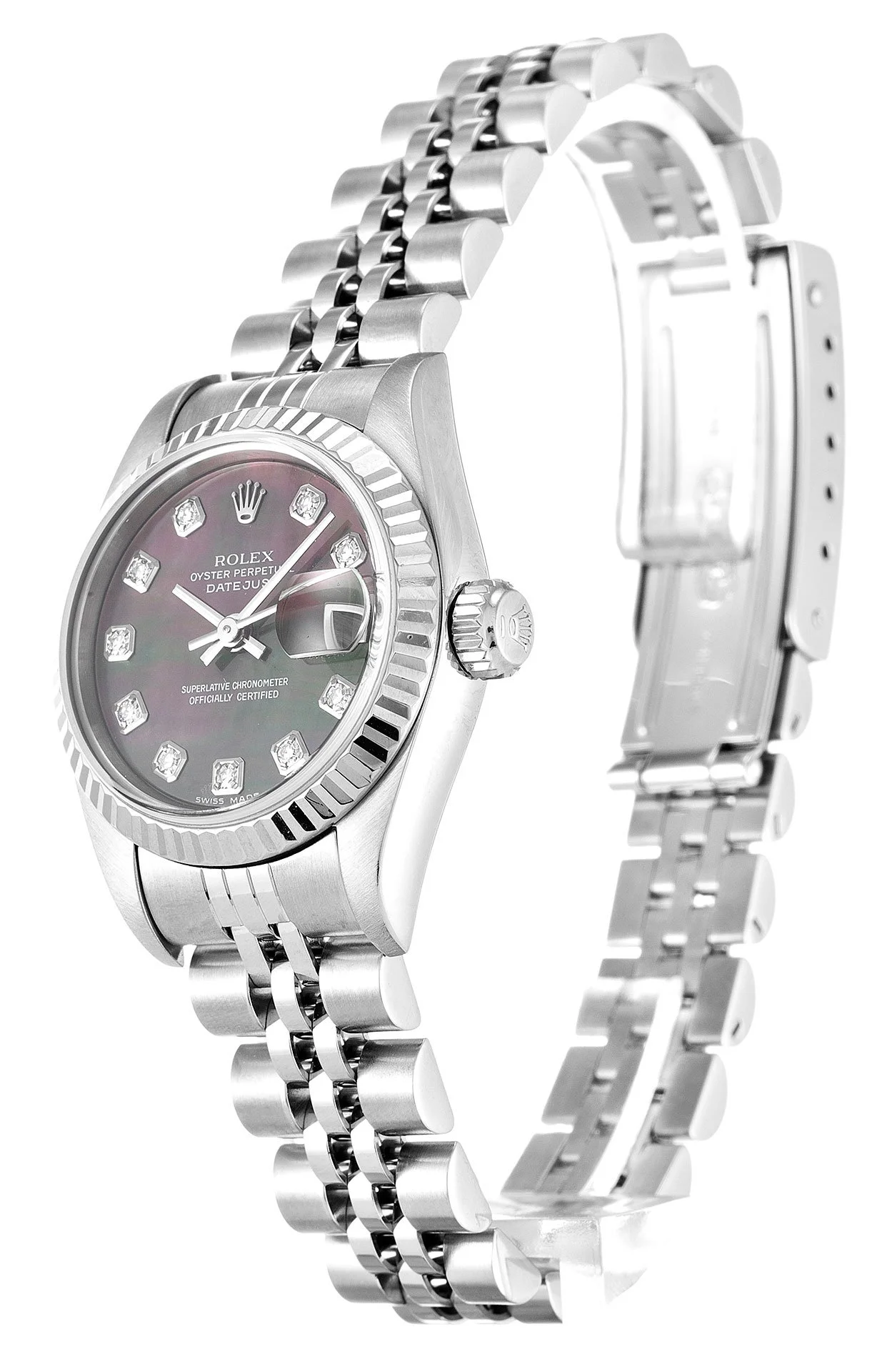 Rolex Lady-Datejust 26mm Mother of Pearl Black Dial 79174 - Image 2