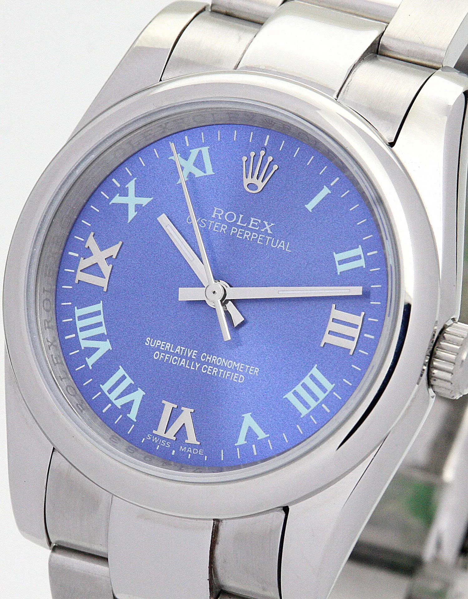 Rolex Oyster Perpetual Lady 31mm Blue Dial 177200 - Image 3