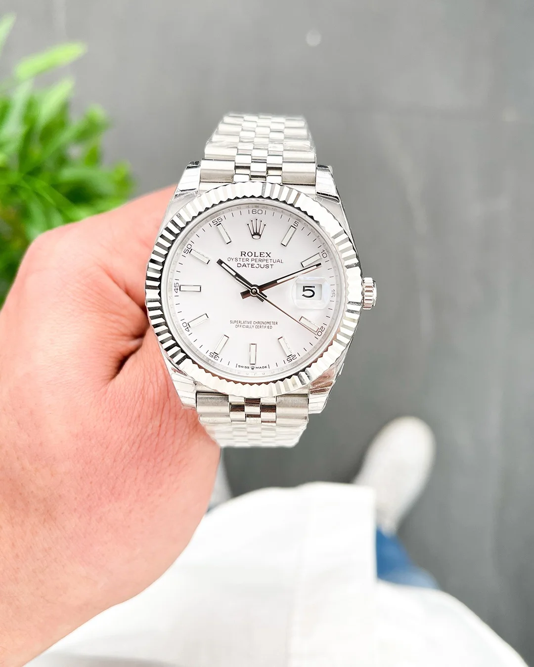 Rolex Datejust 41mm White Dial 126334 Jubilee Flutted - Image 2