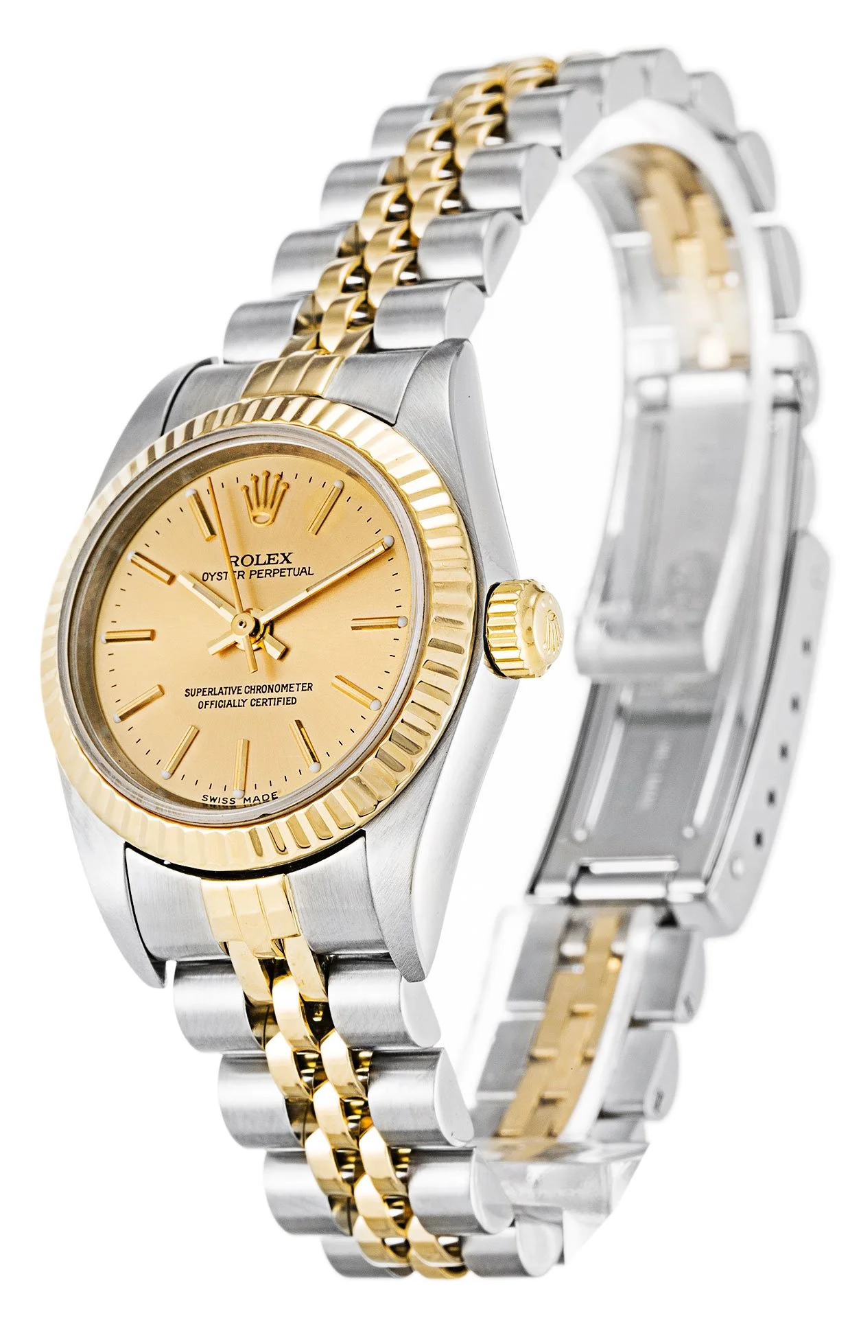 Rolex Oyster Perpetual Lady 24mm Gold Dial 76193 - Image 2