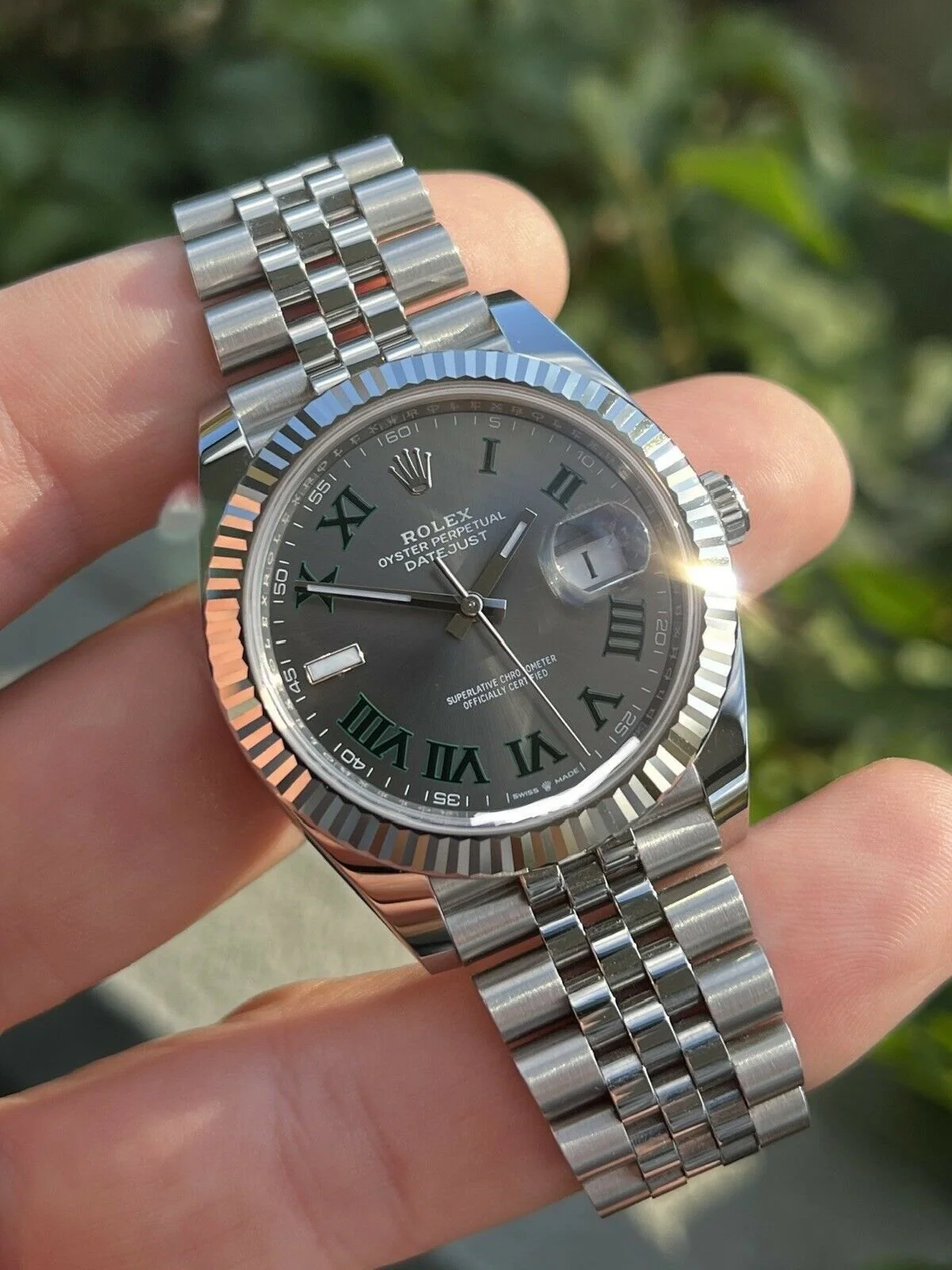 Superclone Rolex Datejust 41mm Rhodium Dial 126334 Wimbledon Flutted / Jubilee - Image 9