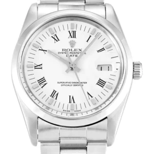 Rolex Oyster Perpetual Date 34mm White Dial 15000
