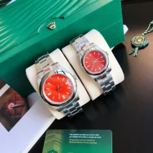 Couple Watches Rolex Oyster Perpetual 31/41mm SS/SS Red/Stk
