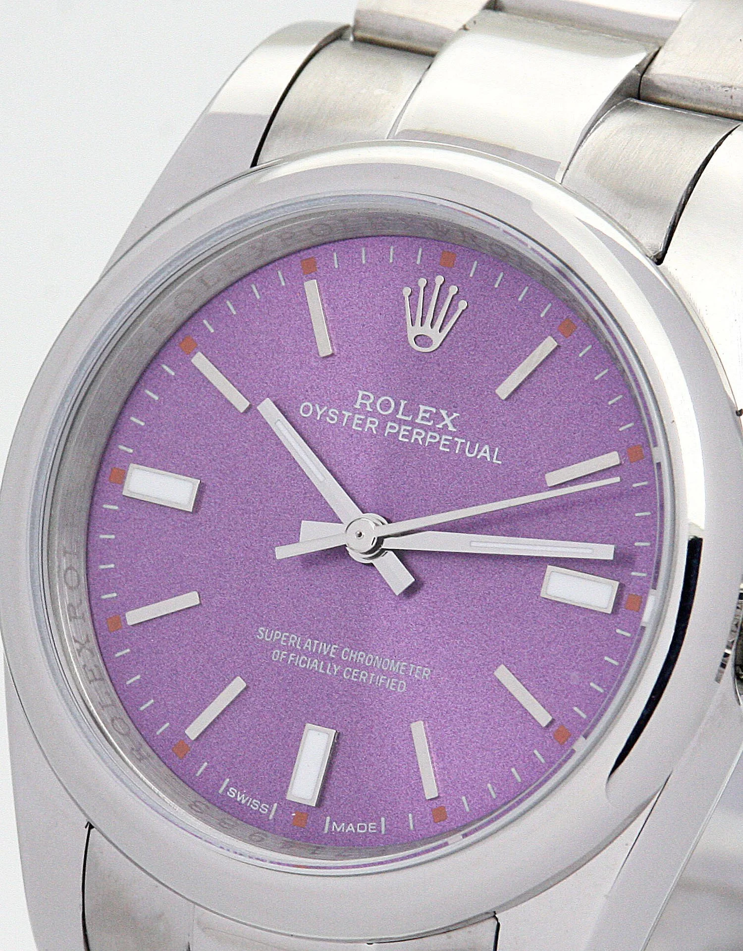Rolex Oyster Perpetual Lady 31mm Purple Dial 177200 - Image 3