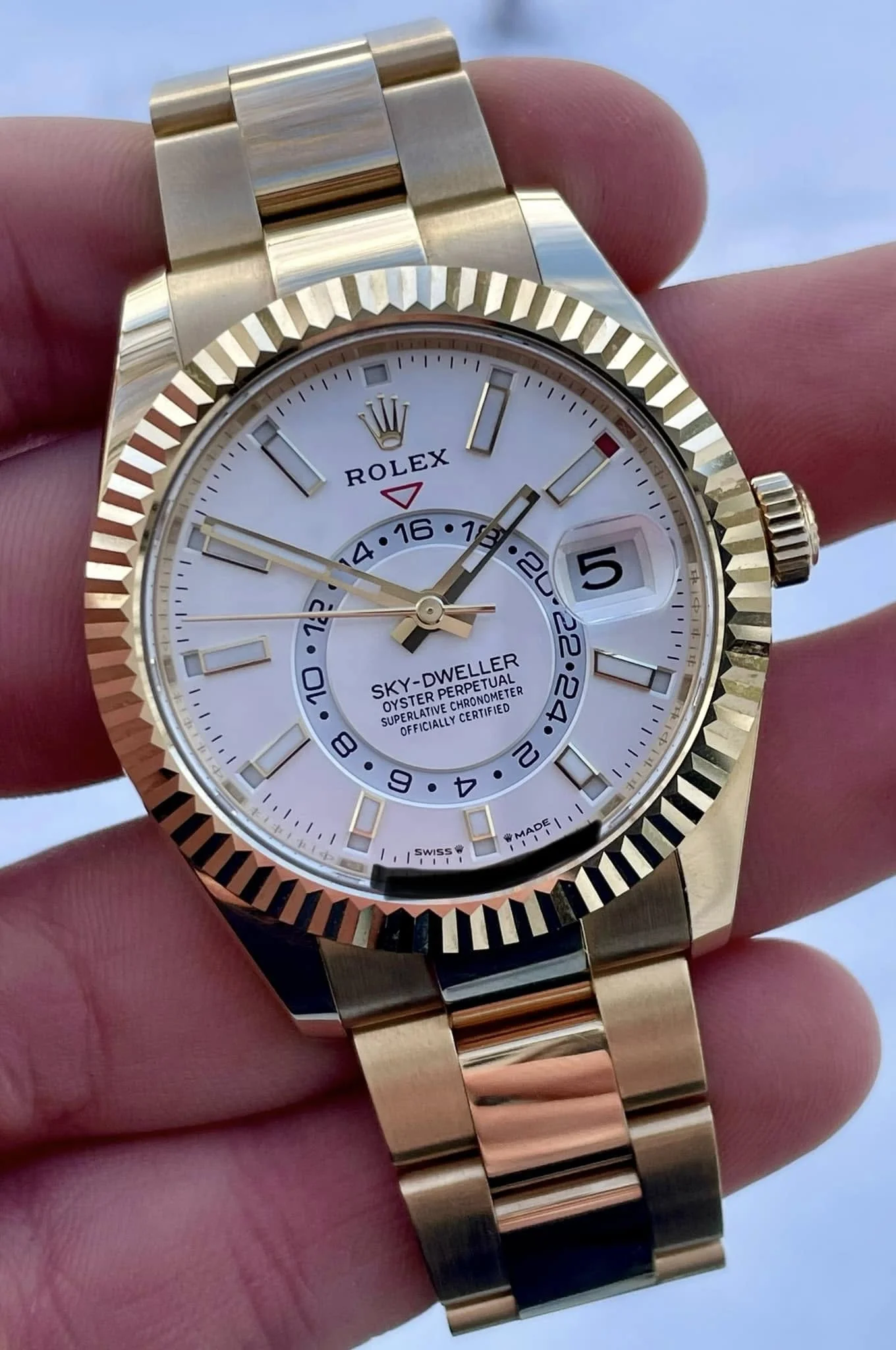 Superclone Rolex Sky-Dweller 42 mm Intense white Dial 336938 - Image 3