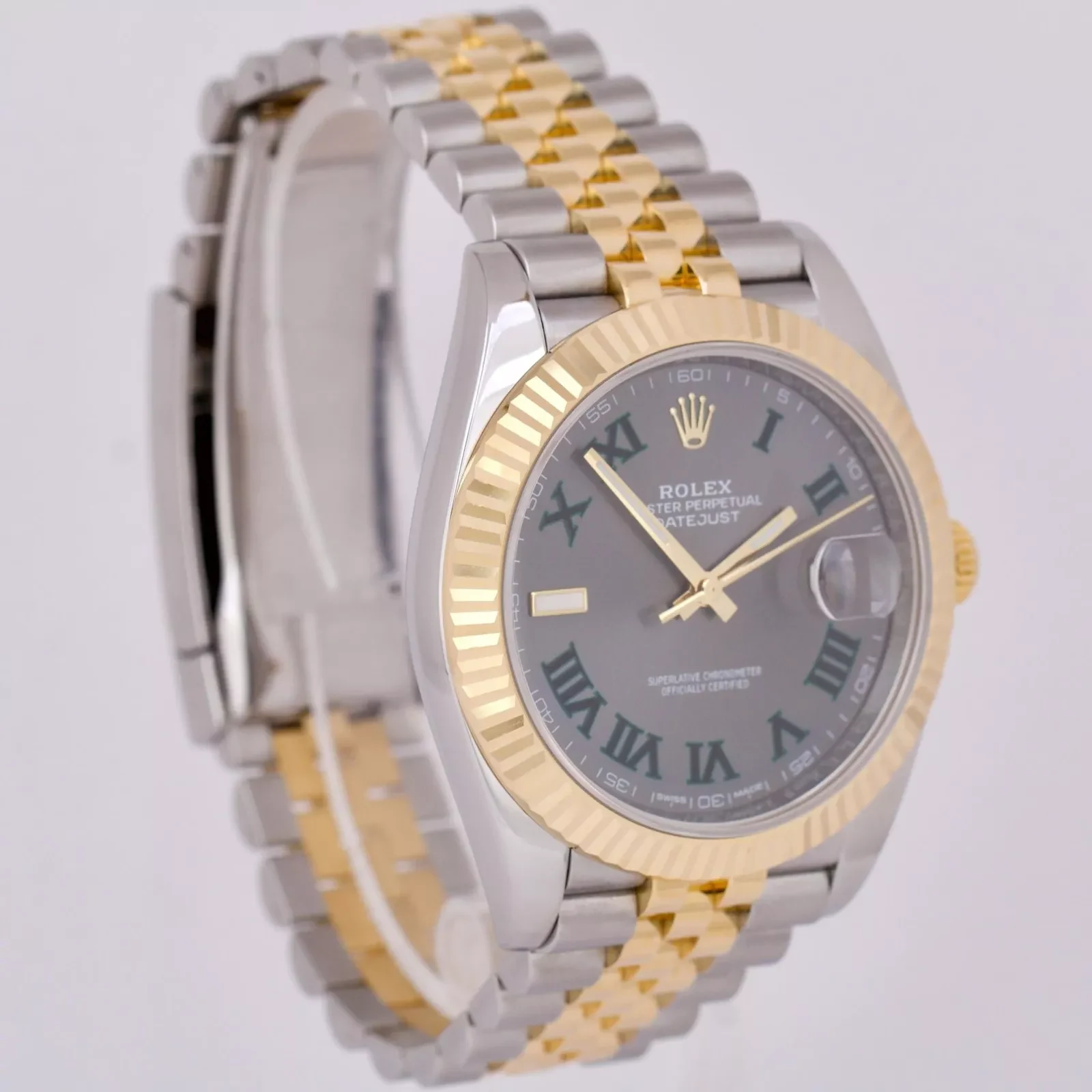 Superclone Rolex Datejust 41mm Rhodium Dial 126333 Wimbledon Flutted / Jubilee - Image 3