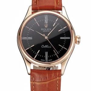 Superclone Rolex Cellini 38mm Black Dial REP016794