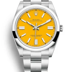 Rolex Oyster Perpetual 41mm Yellow Dial 124300