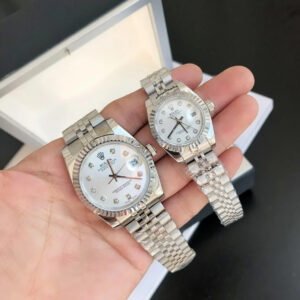 Couple Watches Rolex Datejust 36/28mm SS/SS Jub Sliver/Dia