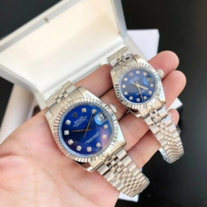 Couple Watches Rolex Datejust 36/28mm SS/SS Jub Blue/Dial