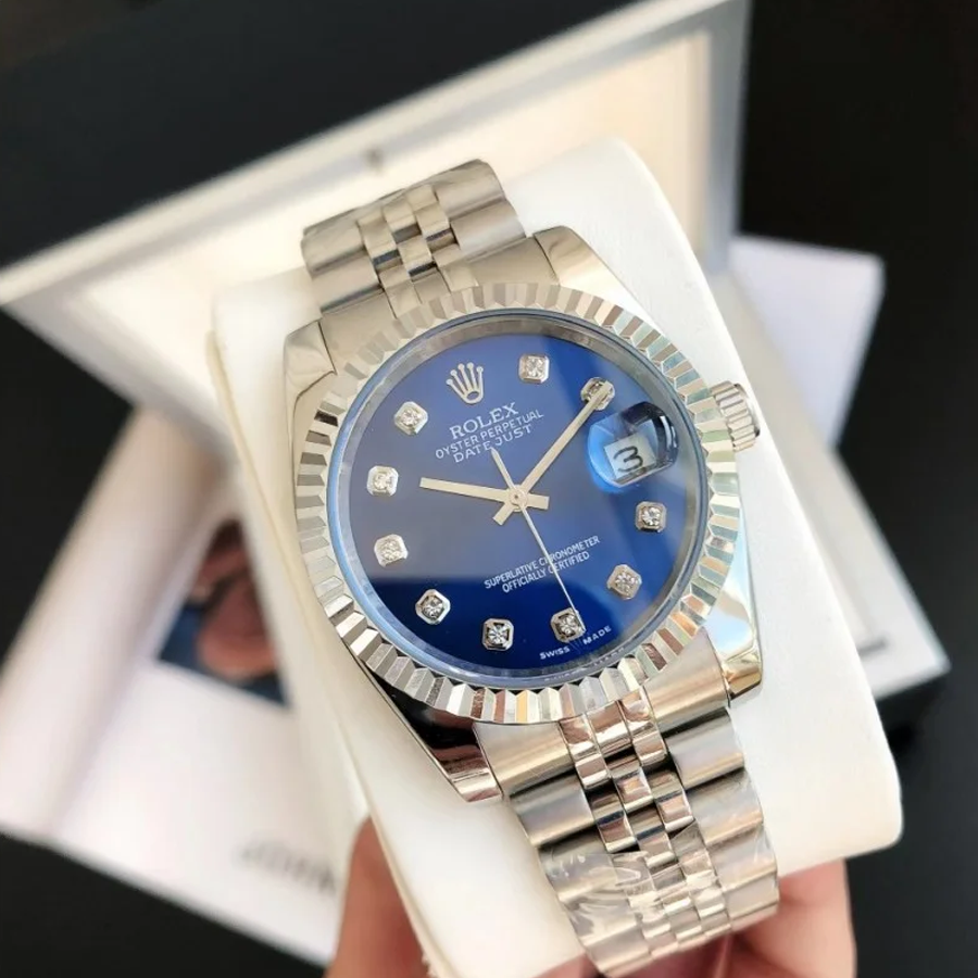 Couple Watches Rolex Datejust 36/28mm SS/SS Jub Blue/Dial - Image 3