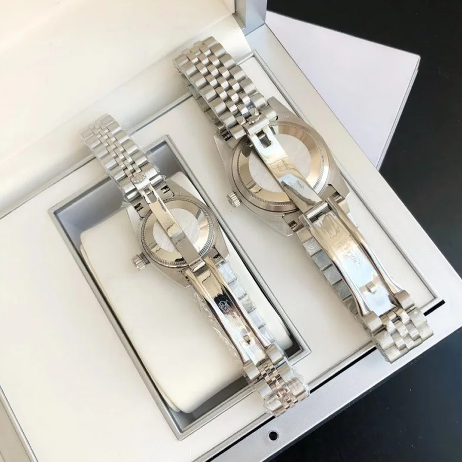 Couple Watches Rolex Datejust 36/28mm SS/SS Jub Blue/Dial - Image 6