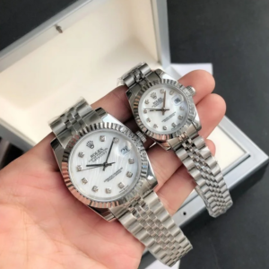 Couple Watches Rolex Datejust 36/28mm SS/SS Jub White/Dial
