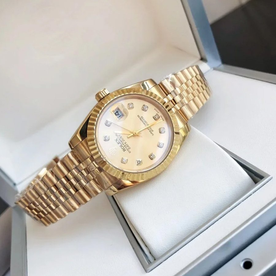 Couple Watches Rolex Datejust 36/28mm RG/RG Jub Gold/Dial - Image 3