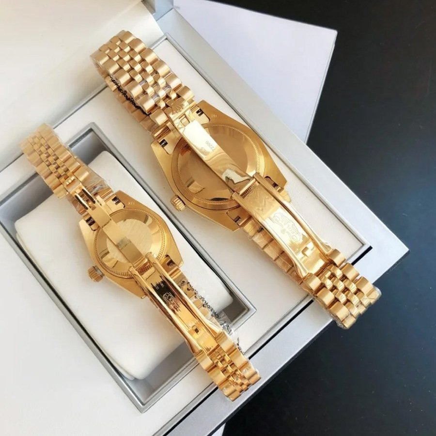 Couple Watches Rolex Datejust 36/28mm RG/RG Jub Gold/Dial - Image 5