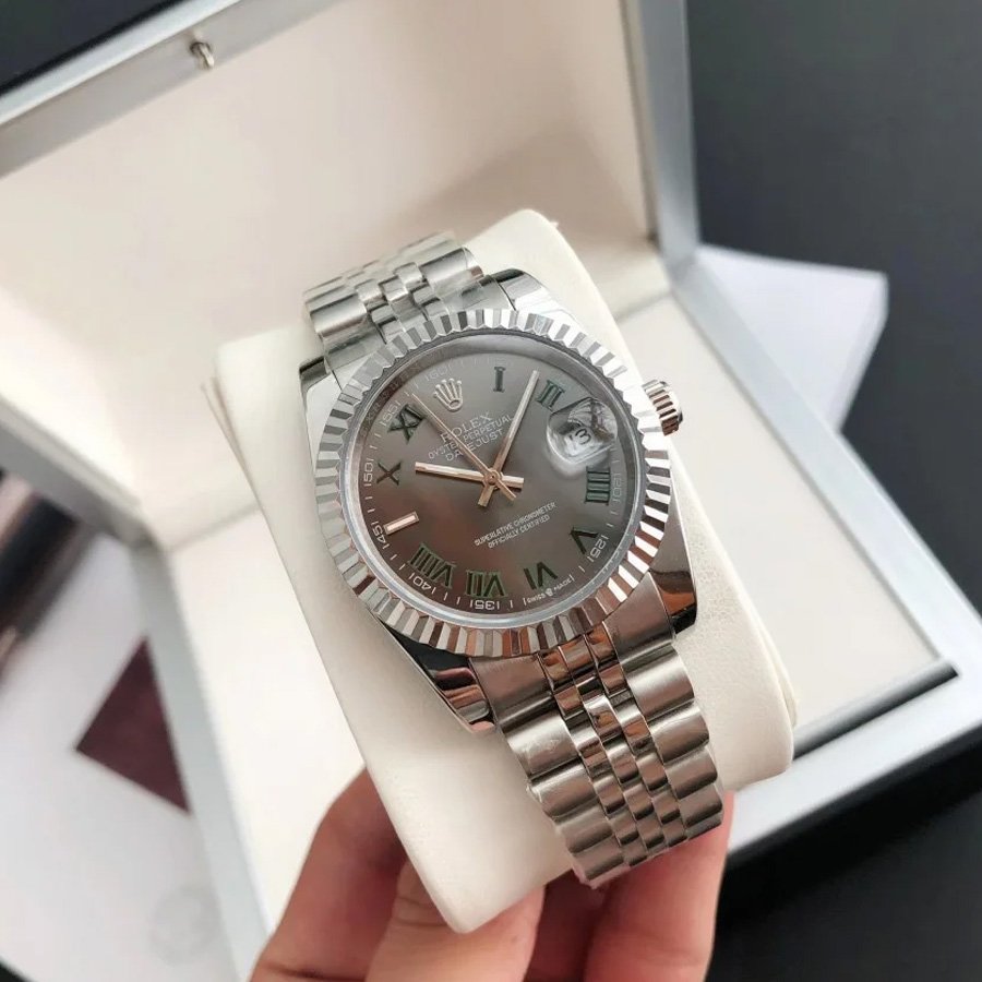 Couple Watches Rolex Datejust 36/28mm SS/SS Jub Grey/Rmn - Image 2