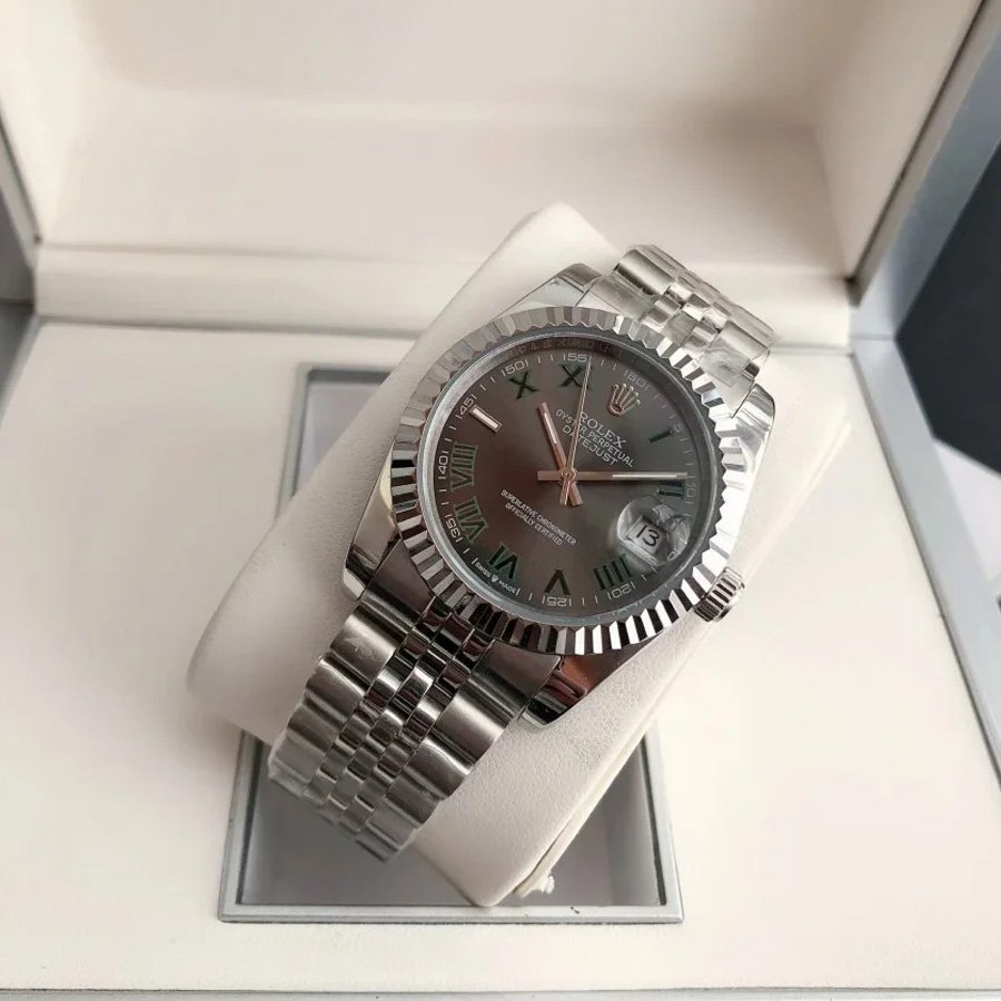 Couple Watches Rolex Datejust 36/28mm SS/SS Jub Grey/Rmn - Image 5