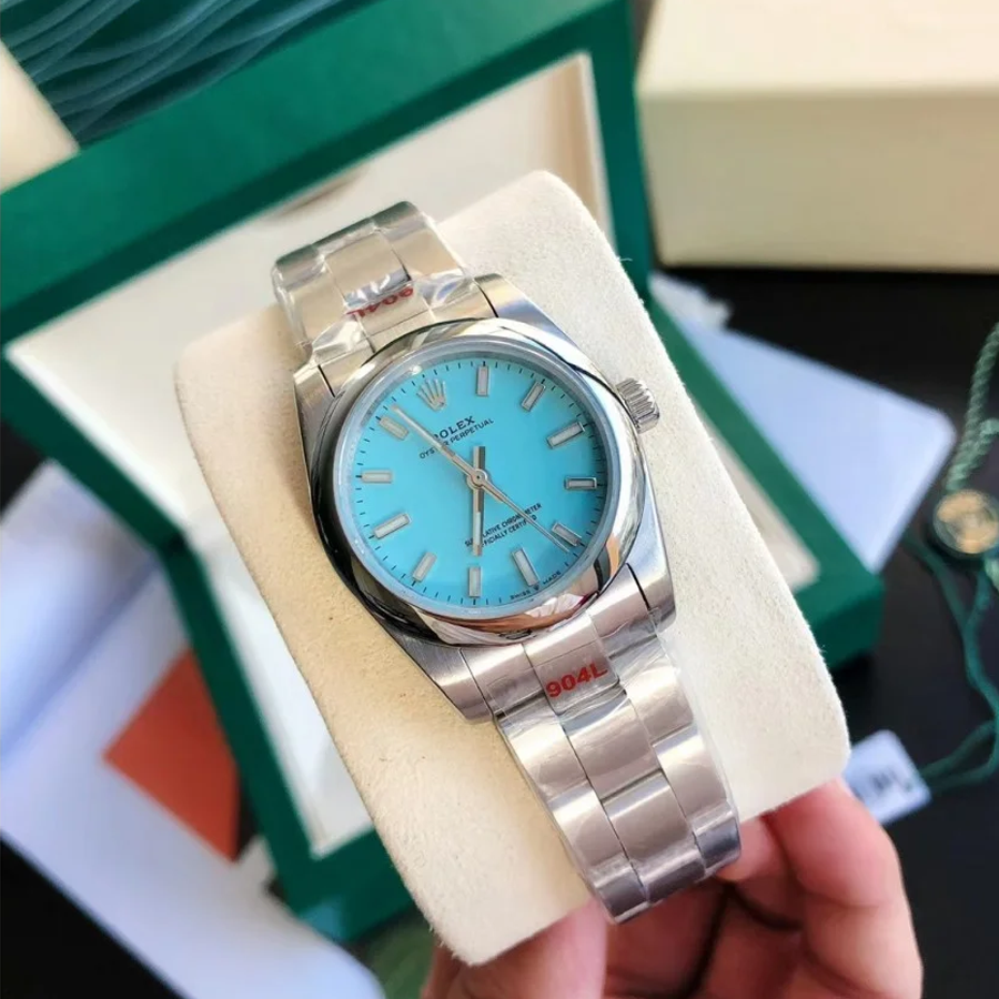 Couple Watches Rolex Oyster Perpetual 31/41mm SS/SS Tiffany Blue/Stk - Image 2