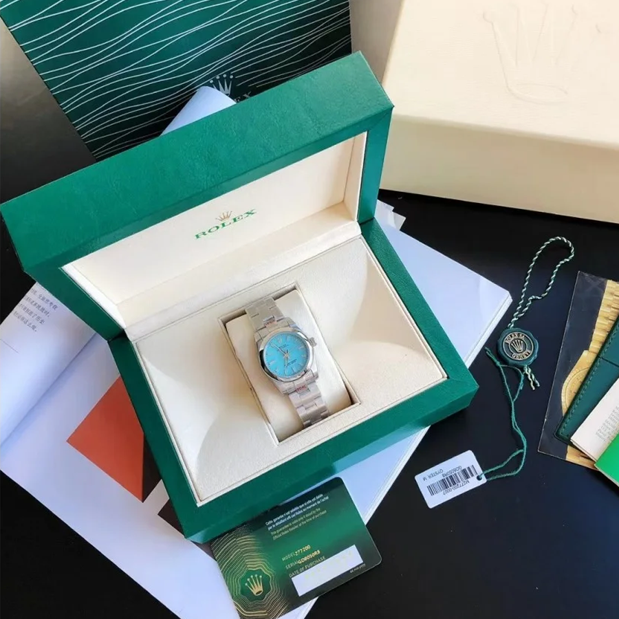 Couple Watches Rolex Oyster Perpetual 31/41mm SS/SS Tiffany Blue/Stk - Image 3