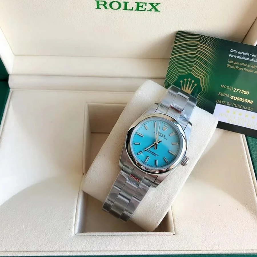 Couple Watches Rolex Oyster Perpetual 31/41mm SS/SS Tiffany Blue/Stk - Image 5