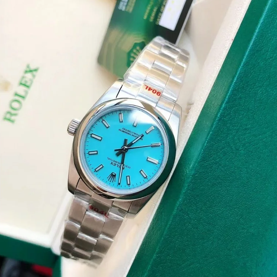 Couple Watches Rolex Oyster Perpetual 31/41mm SS/SS Tiffany Blue/Stk - Image 7